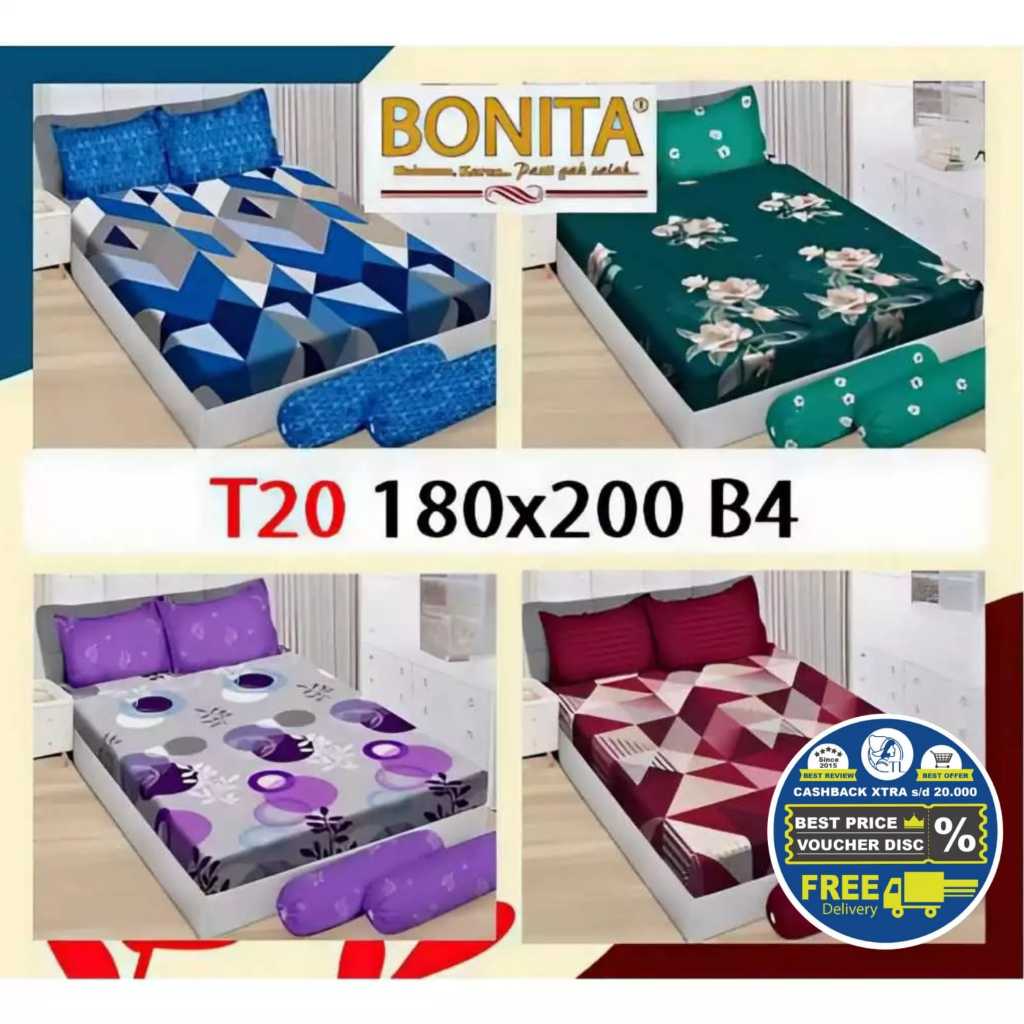 KB4 SPREI BONITA KING BANTAL 4 / BONITA SPREI 180x200 BANTAL 4 / SEPRAI BONITA KING BANTAL 4 / SEPRA