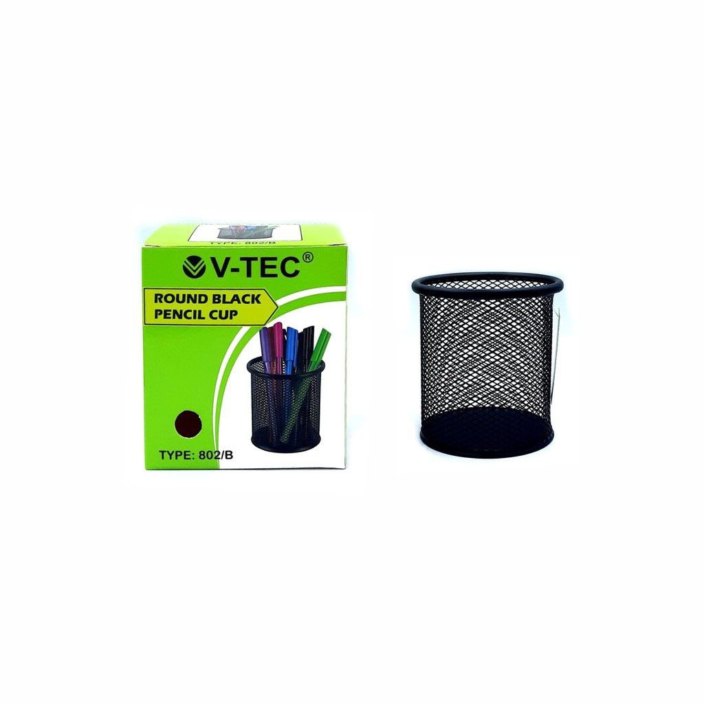 

V-TEC PENCIL CUP KOTAK/BULAT HITAM 804/B & 802/B