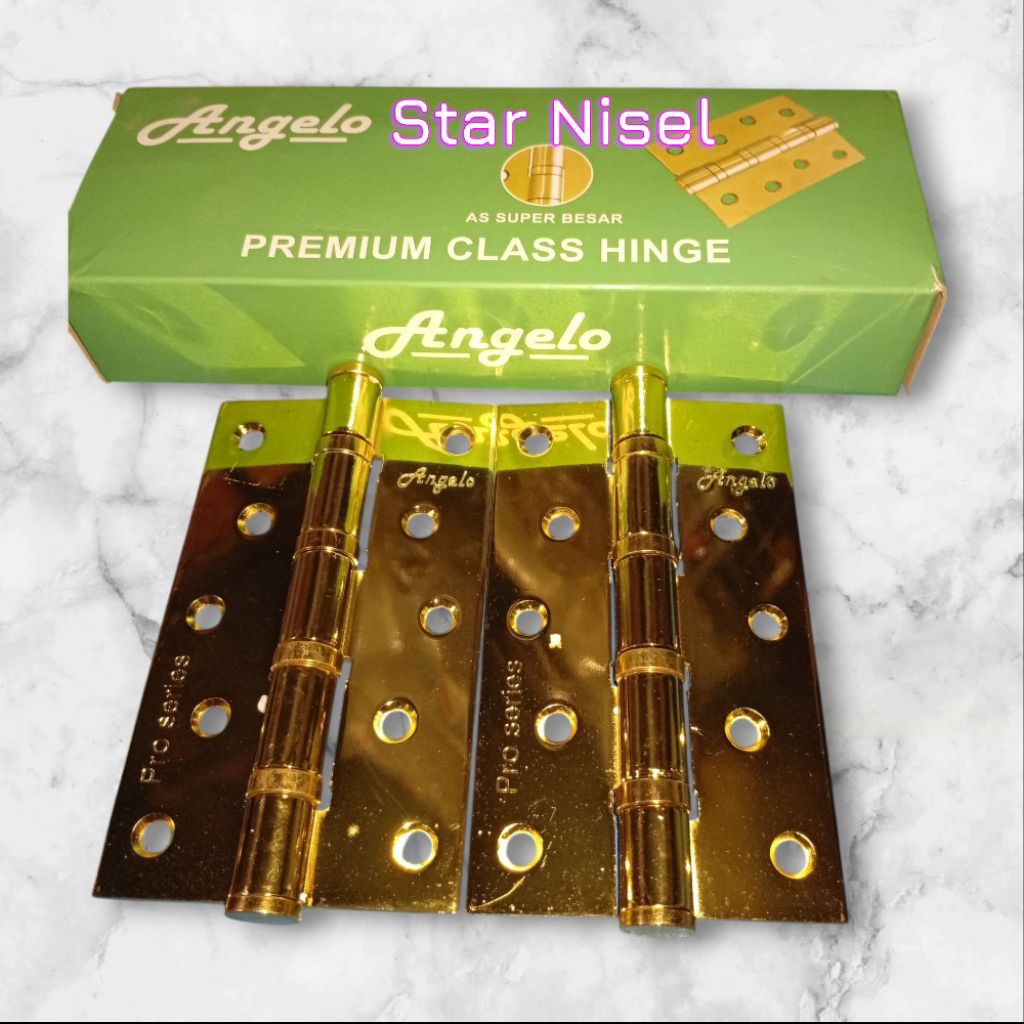 ANGELO Engsel pintu tebal Kuningan 5inch