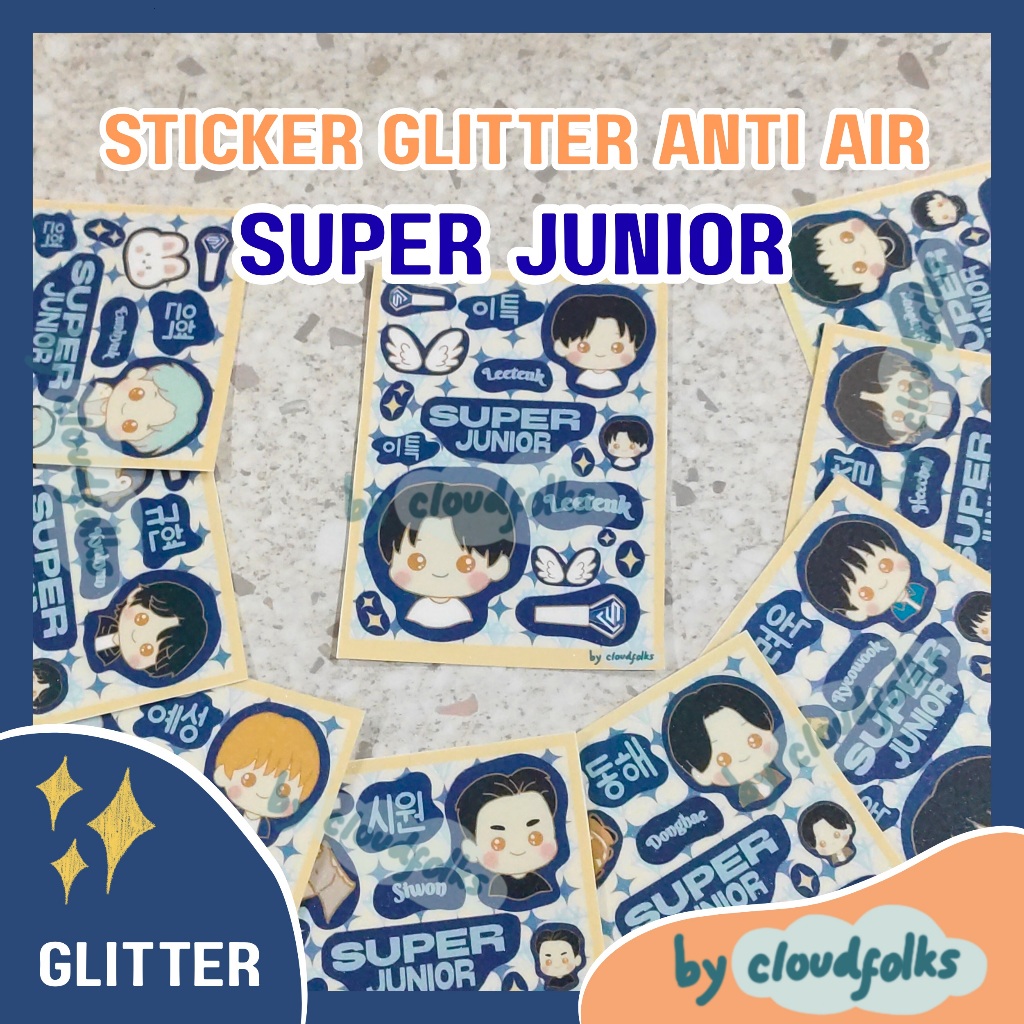 

Sticker Glitter SUPER JUNIOR | Siwon Leeteuk Heechul Donghae Eunhyuk Kyuhyun Fan Merch SUJU ELF kpop