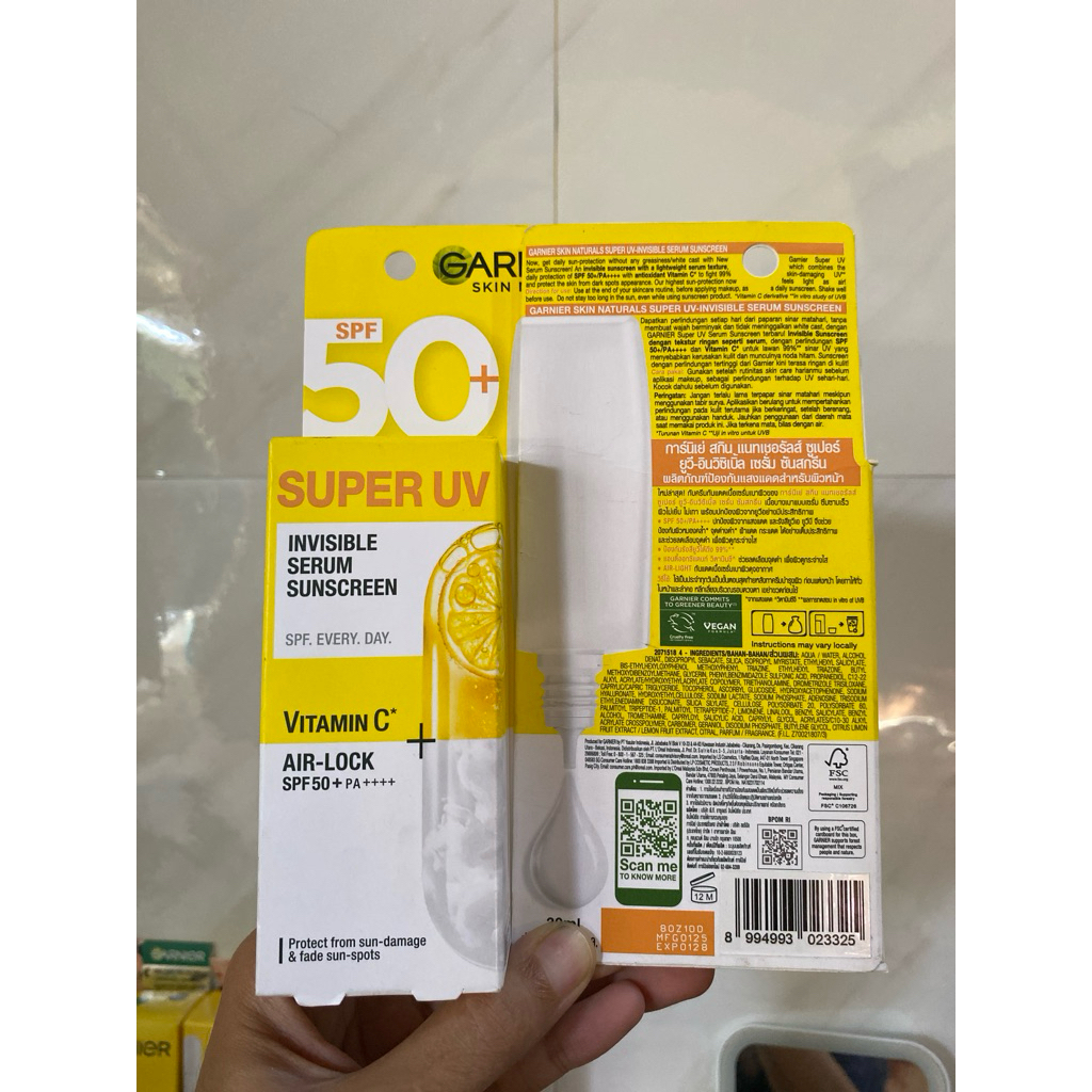 Garnier Super UV invisble serum Sunscreen - 30ml