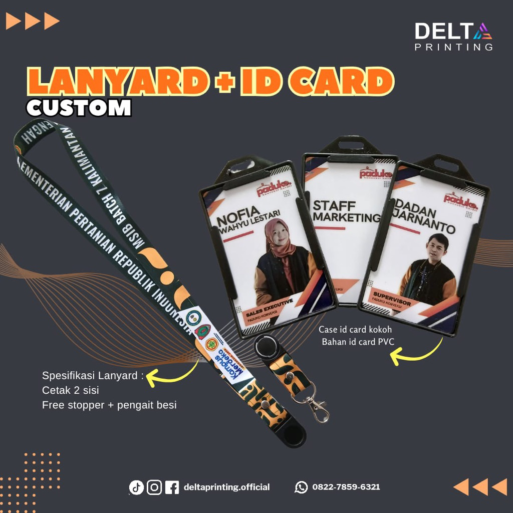

[BISA SATUAN] LANYARD PAKET LENGKAP ID CARD + FRAME | CUSTOM DESAIN