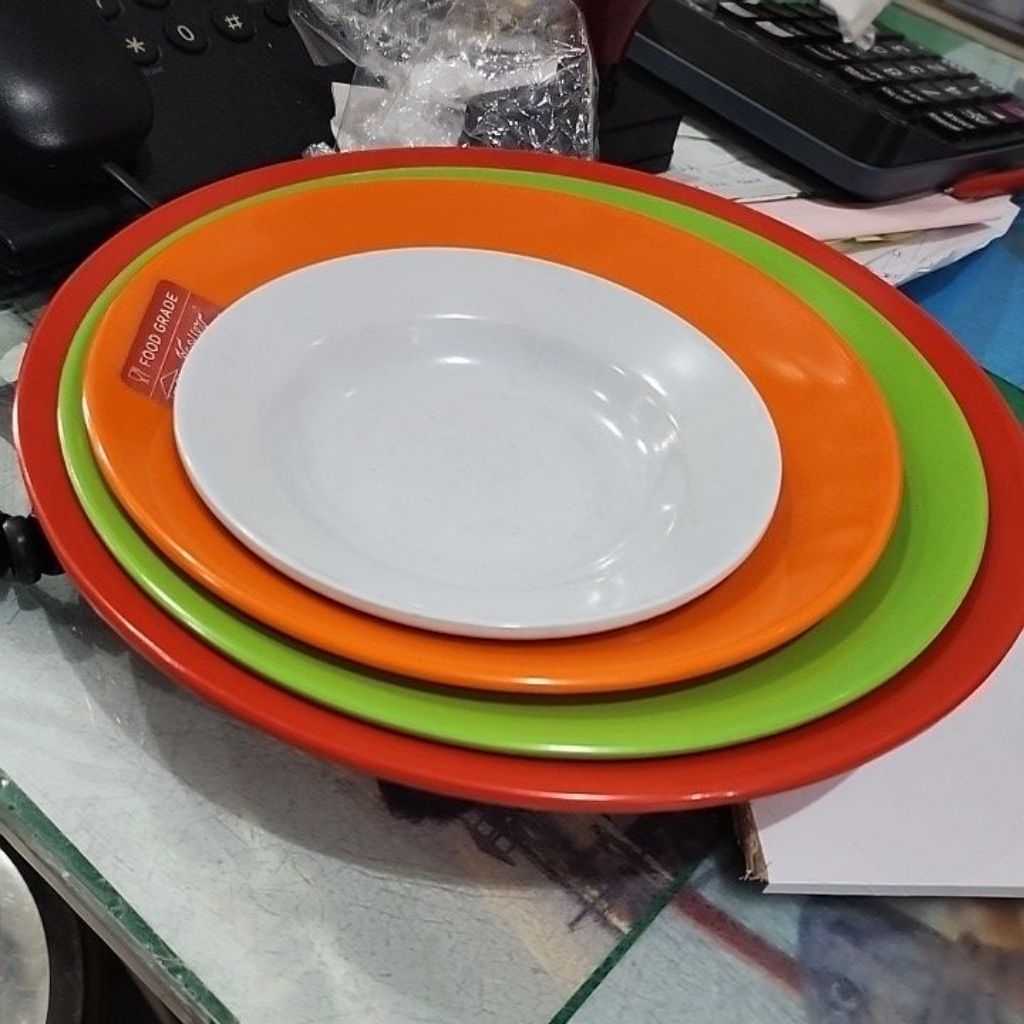 Piring Makan Melamin Hoover 9inch 4009 4008 4007 4006 4005