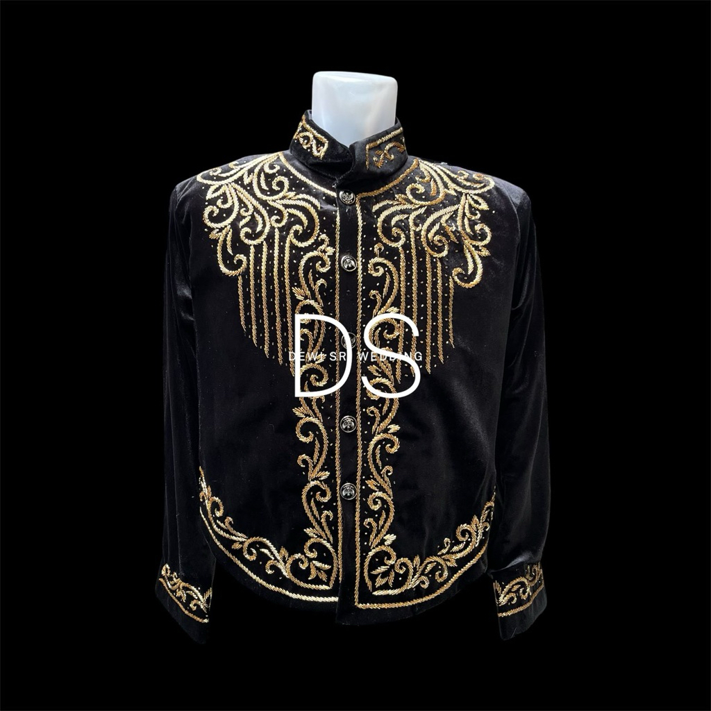 Beskap bludru pengantin jogja