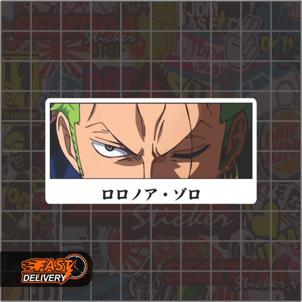 

Sticker Roronoa Zoro Ukuran 7 x 3.5 Cm