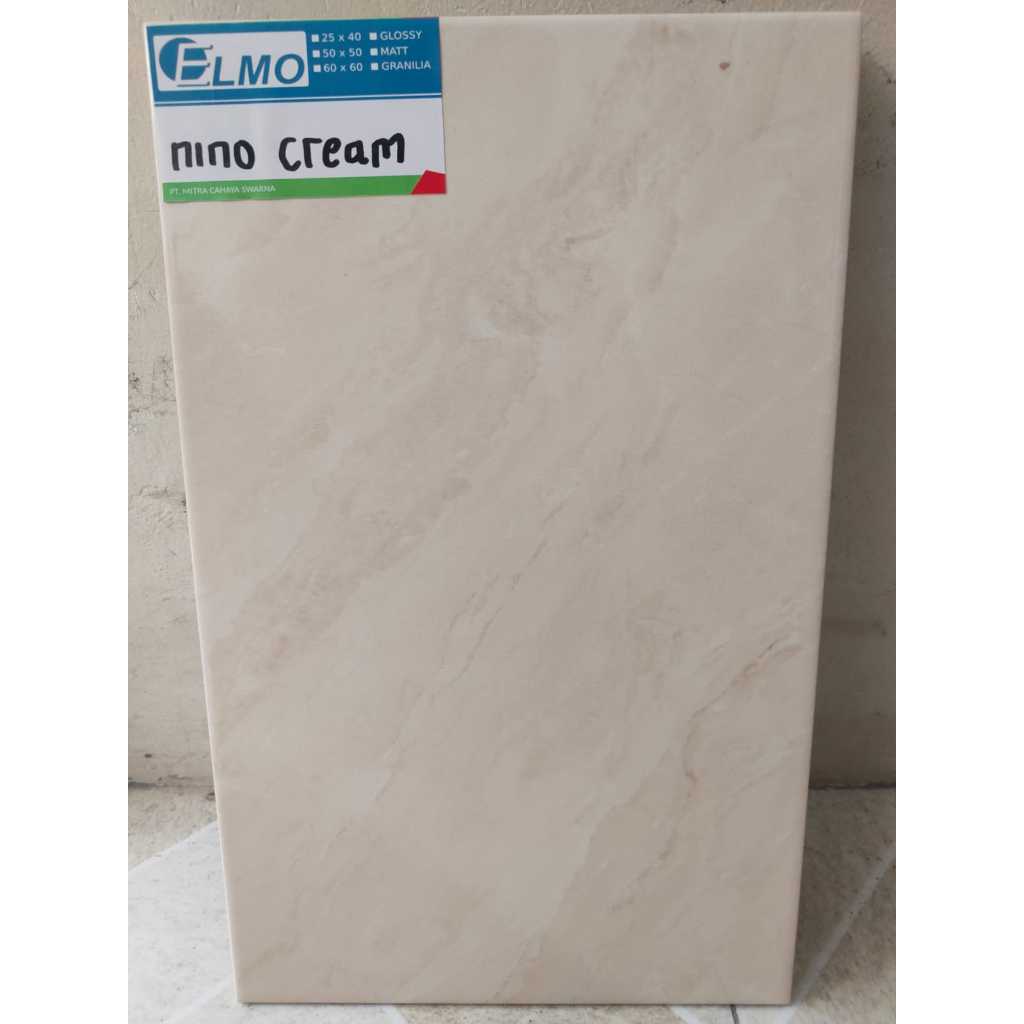 KERAMIK DINDING GLOSSY 25X40 ELMO NINO CREAM KW A KERAMIK DINDING 25X40 KERAMIK DINDING KAMAR MANDI 