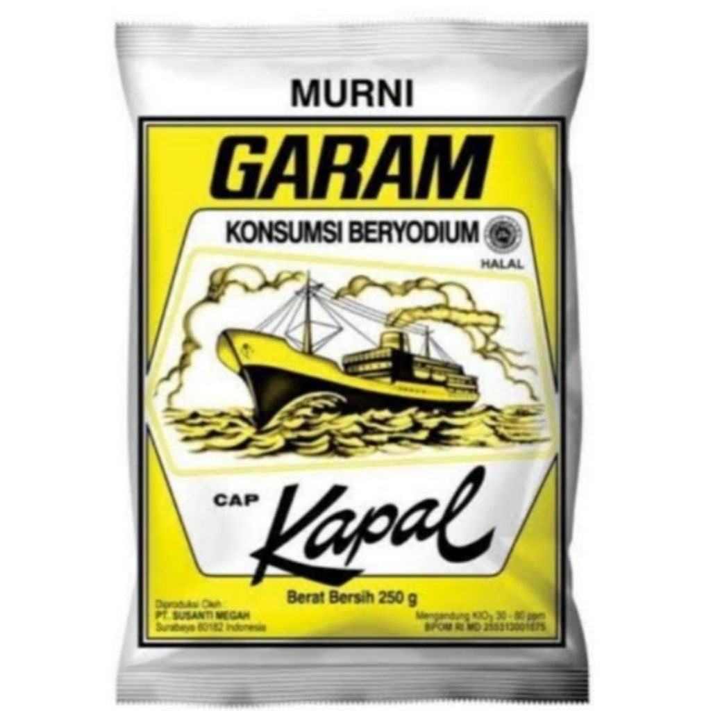 

Garam Dapur Cap Kapal Beryodium 250 500 gram