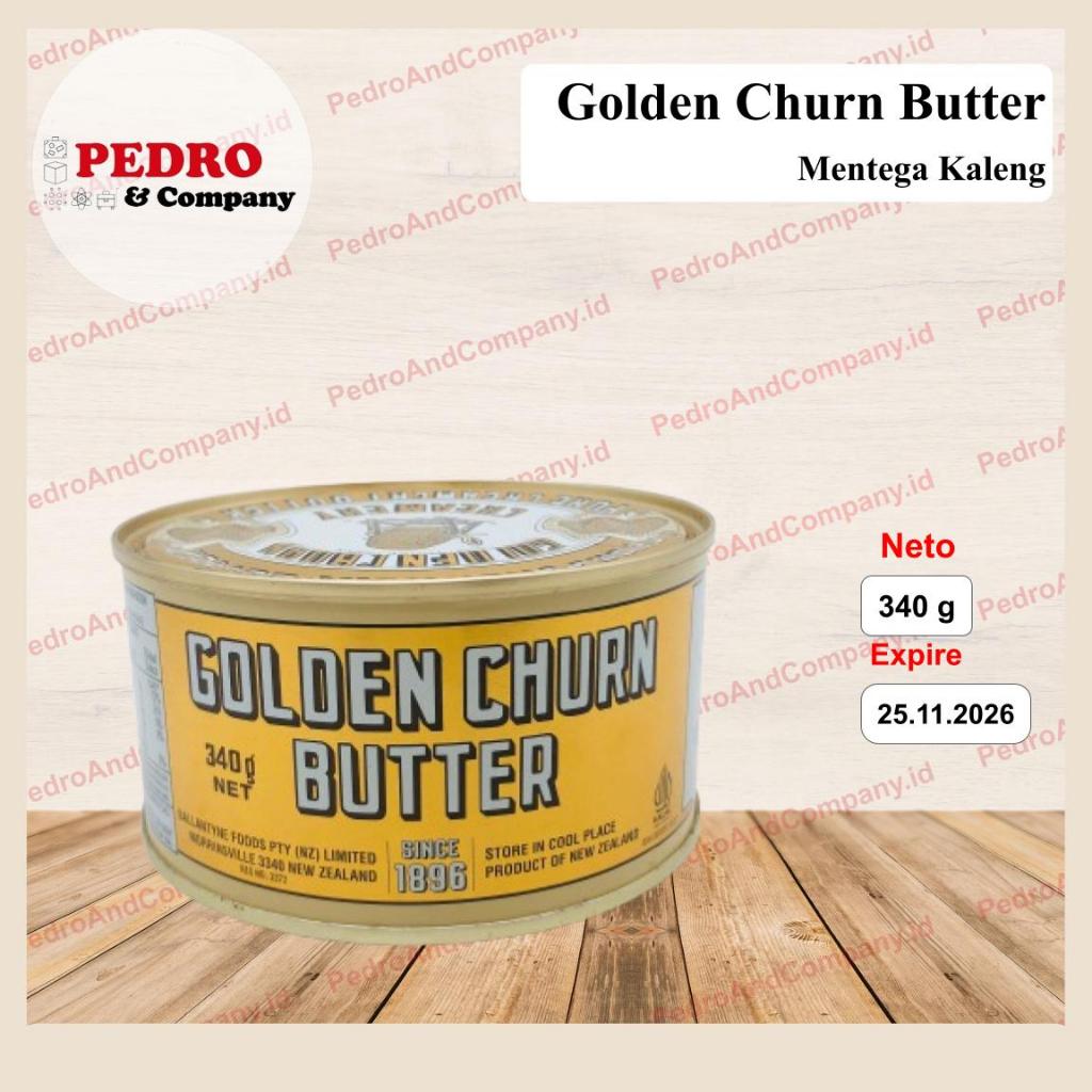 

Golden churn butter 340 gram - pure creamy butter mentega kaleng