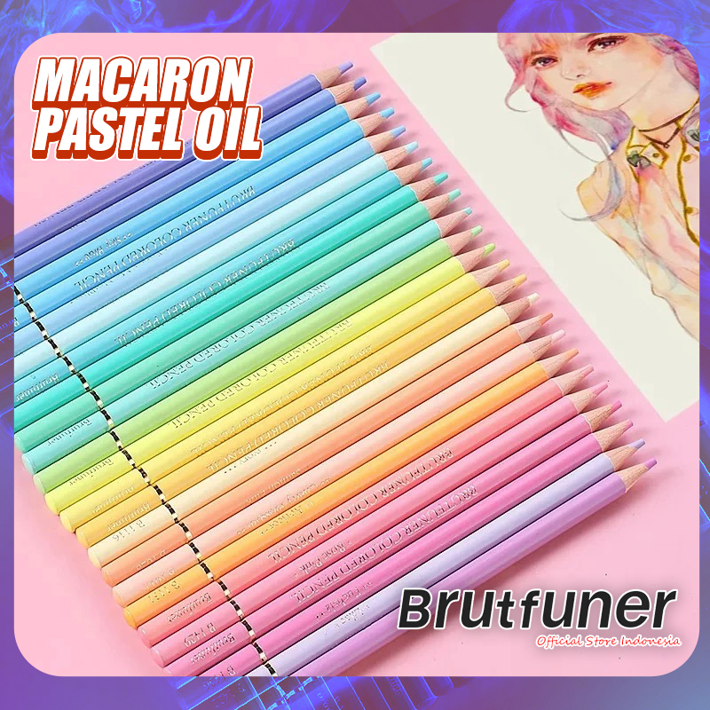 

Brutfuner Pensil Warna Original Macaron Pastel oil Colored Pencils