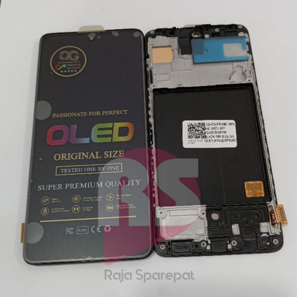 LCD+TOUCHSCREEN SAMSUNG A51/A515 BLACK OLED OG FINGERPRINT