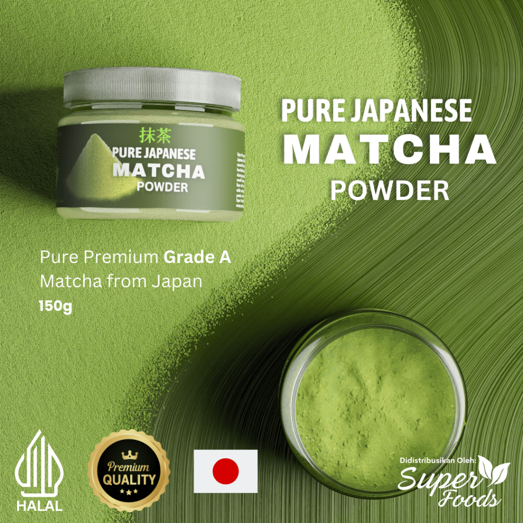 

Super Foods Bubuk Matcha Jepang Grade A Premium 150g – Halal 100% Murni Tanpa Gula
