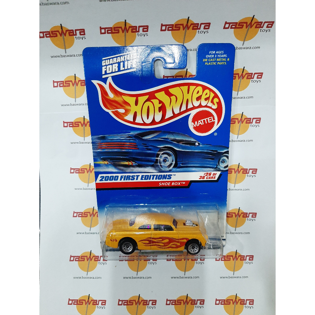 HotWheels Mattel Weels 2000 FIRST EDITIONS Shoe Box Yellow