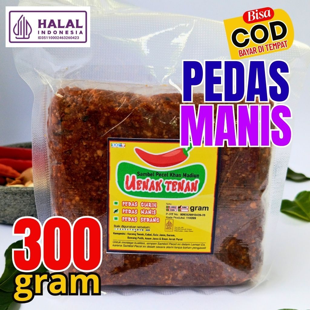 

Sambal Pecel Bumbu Kacang 300g Pedas Manis
