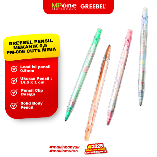 

Greebel Pensil Mekanik 0,5 PM-006 Motif Cute Mima / Mechanical Pencil / Pencil Mechanic Karakter Lucu GREEBEL