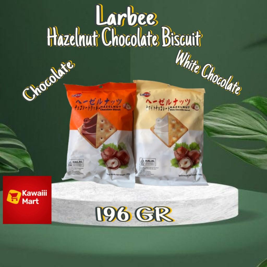 

TYL Larbee Hazelnut White Chocolate & Chocolate Sandwich Biscuit Halal 196 gr