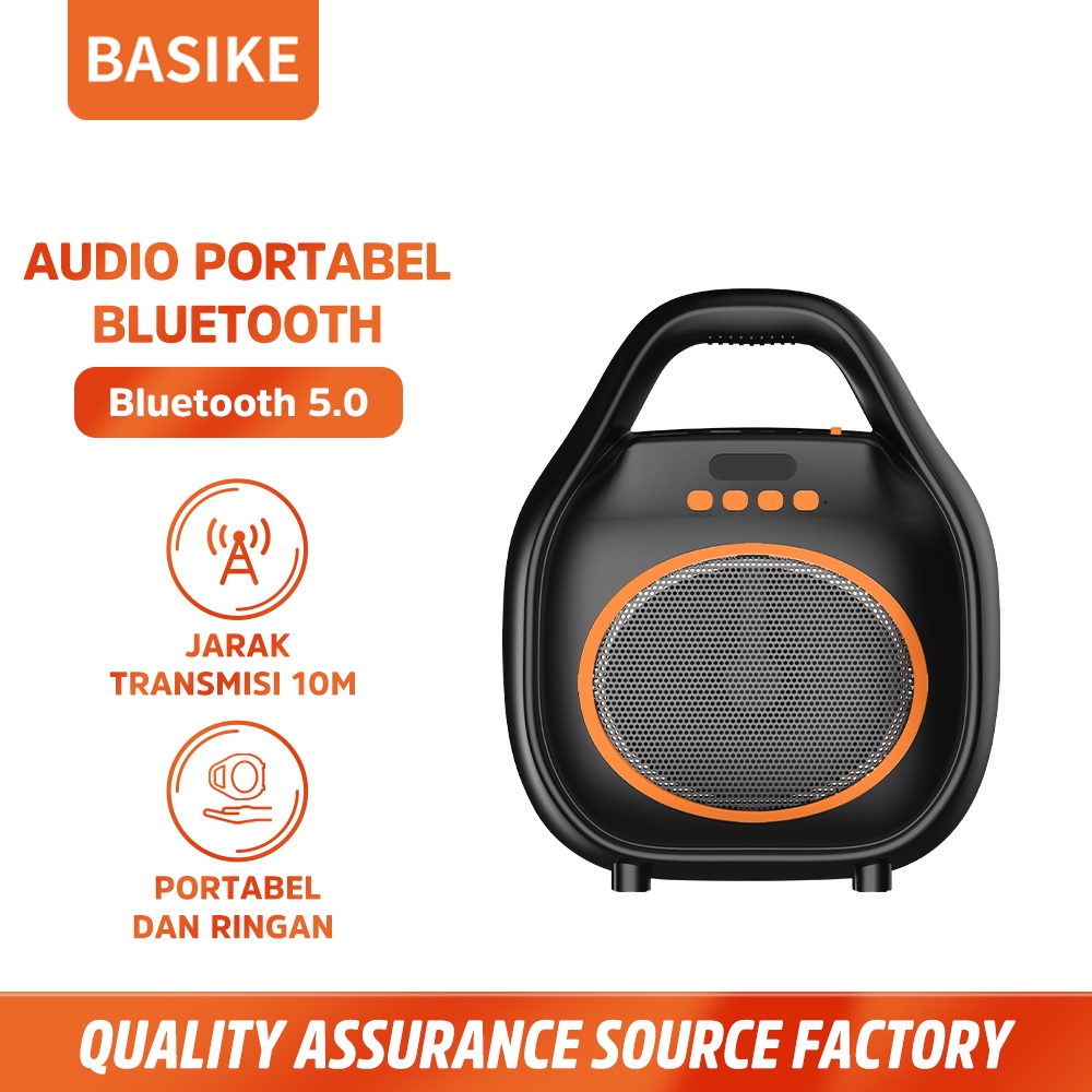 BASIKE Speaker Bluetooth Super Bass Portable Multifungsi Untuk Outdoor Traveling Rumah Tangga