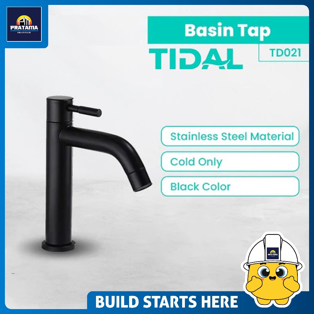 TIDAL - KRAN AIR WASTAFEL TANAM HITAM TIDAL TD021