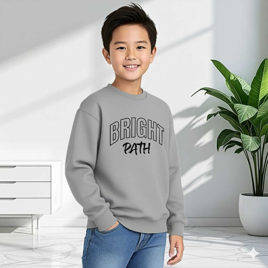 Kaos Anak Bright Path / Kaos Anak Lengan Panjang / Sweater Anak Bahan Babyterry Sablon Premium hoshi