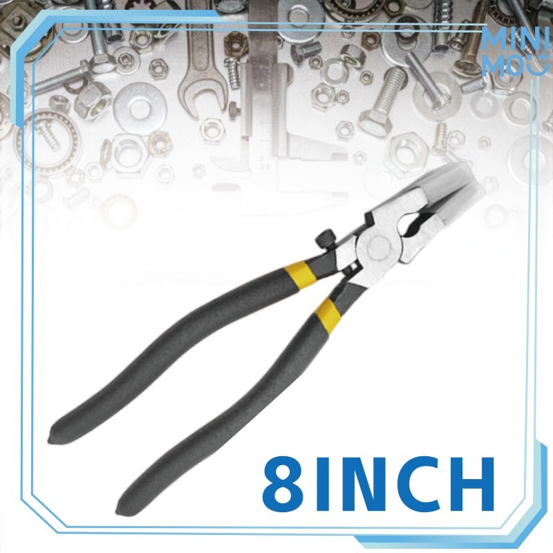 Tang Kaca Adjustable Rubber Head - Alat Potong & Rapihkan Tepian Kaca, Baut Pengencang Presisi / Tan