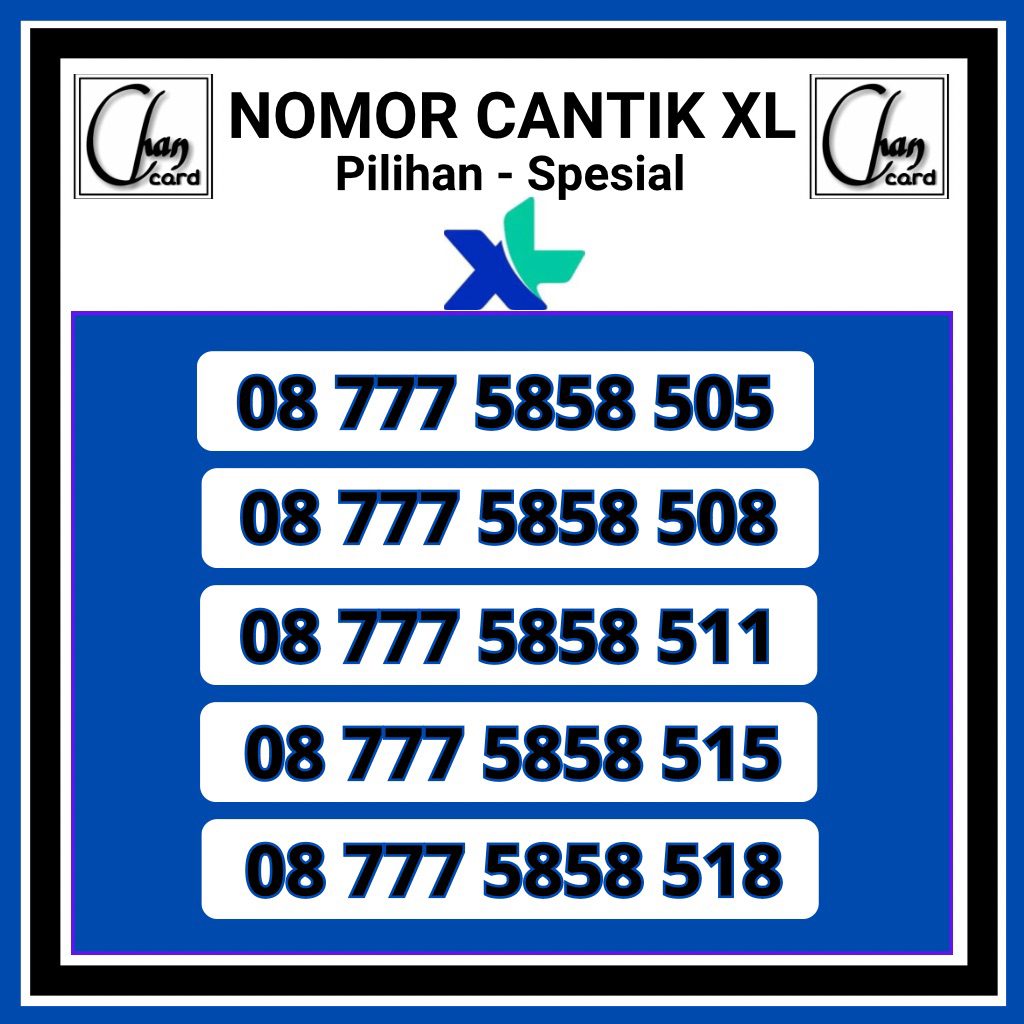 Nomor Cantik XL Pilihan Terbaik Seri 777 5858 - Nomer Cantik XL Murah AXIS 11 Digit 10 Digit Super L