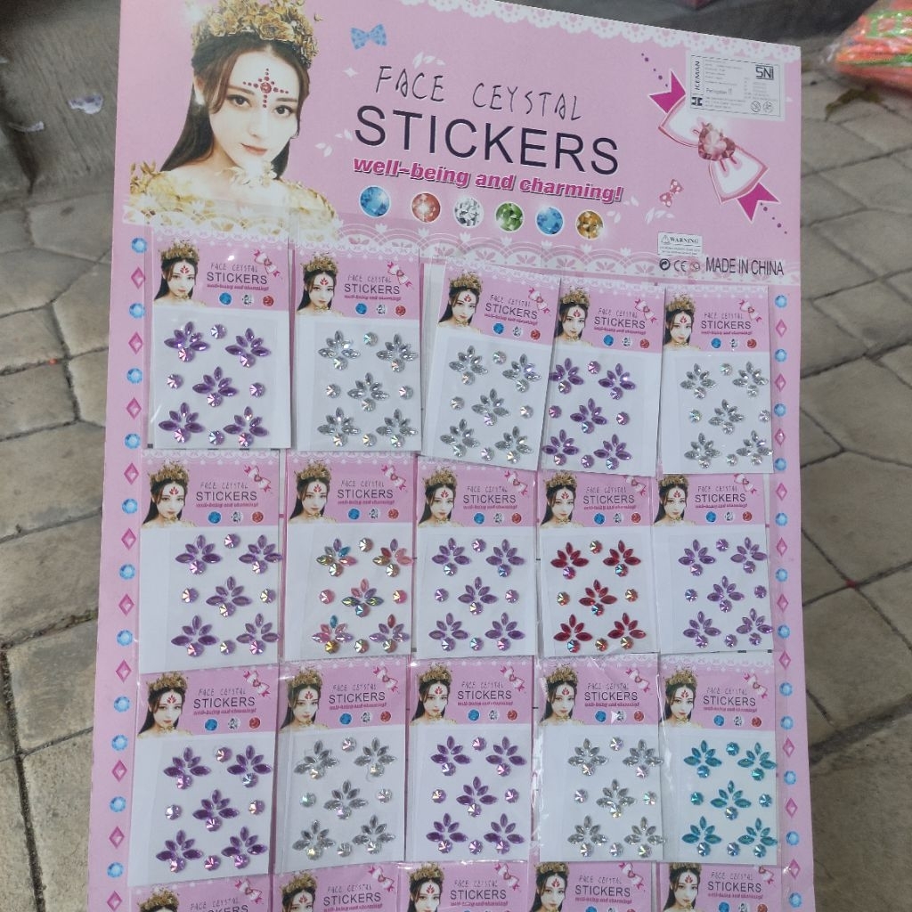 

face stiker crystal / stiker wajah mute 1pc