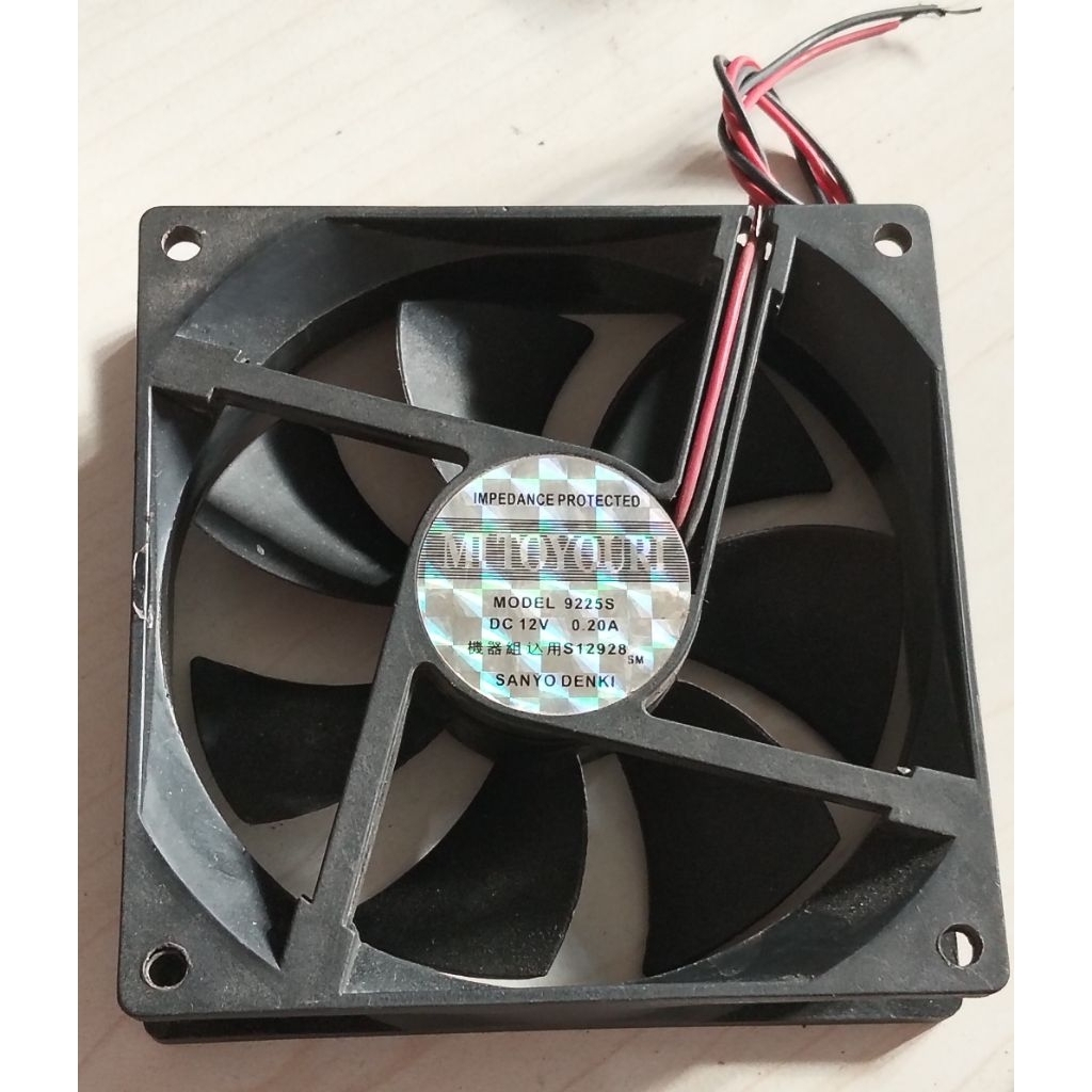 KIPAS FAN 9X9 12V 0.20A BEKAS