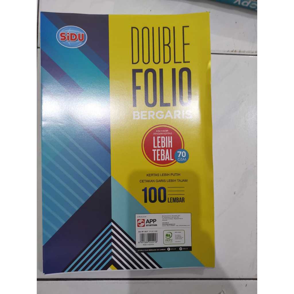 

kertas double folio isi 100 lembar sidu