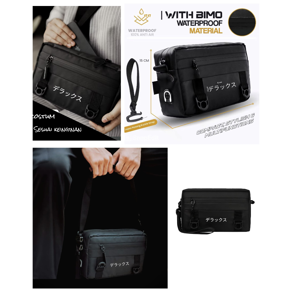 M.Boss Tangkurak Clutch Bag - Tas Selempang Handbag Pria Wanita DWI