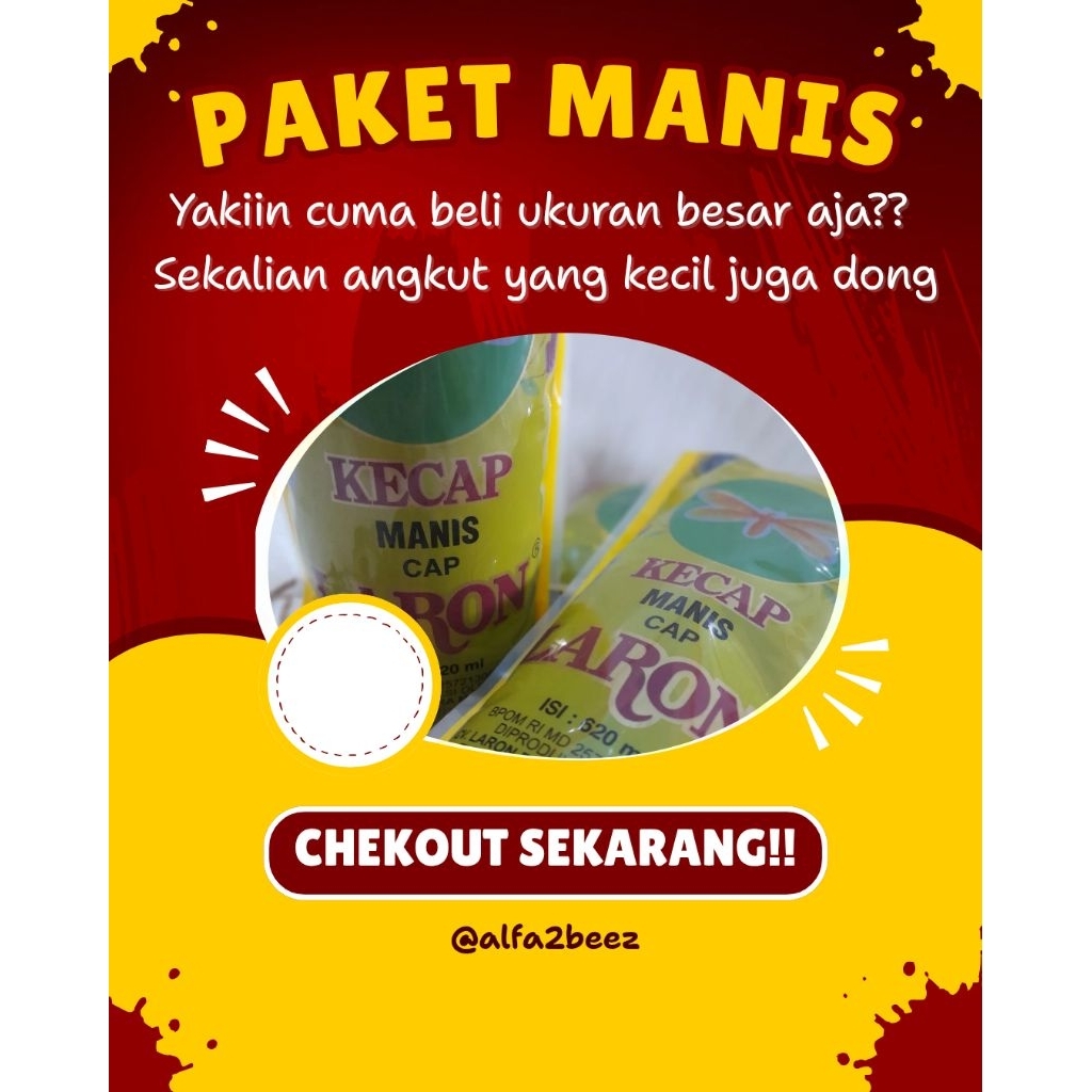 

BUNDLING "PAKET MANIS" KECAP LARON 620 ML & 300 ML