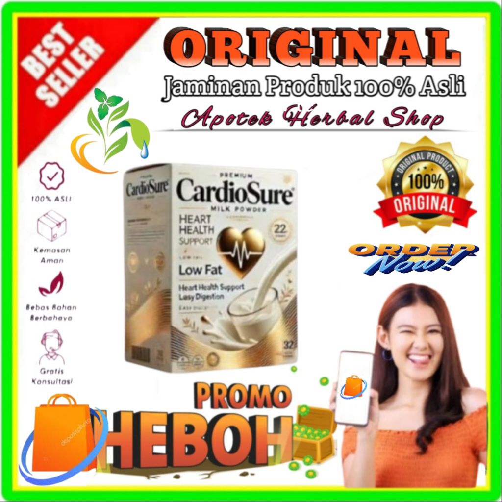 

Cardiosure Premium Original Susu Atasi Hipertensi Menjaga Kesehatan Jantung Isi 12 Sachet BPOM
