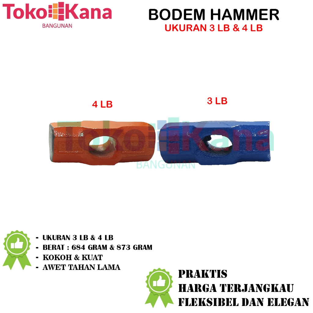 PALU BODEM MARTIL BESAR 3 LB/ 3 LBs - 4 LB / 4LBs