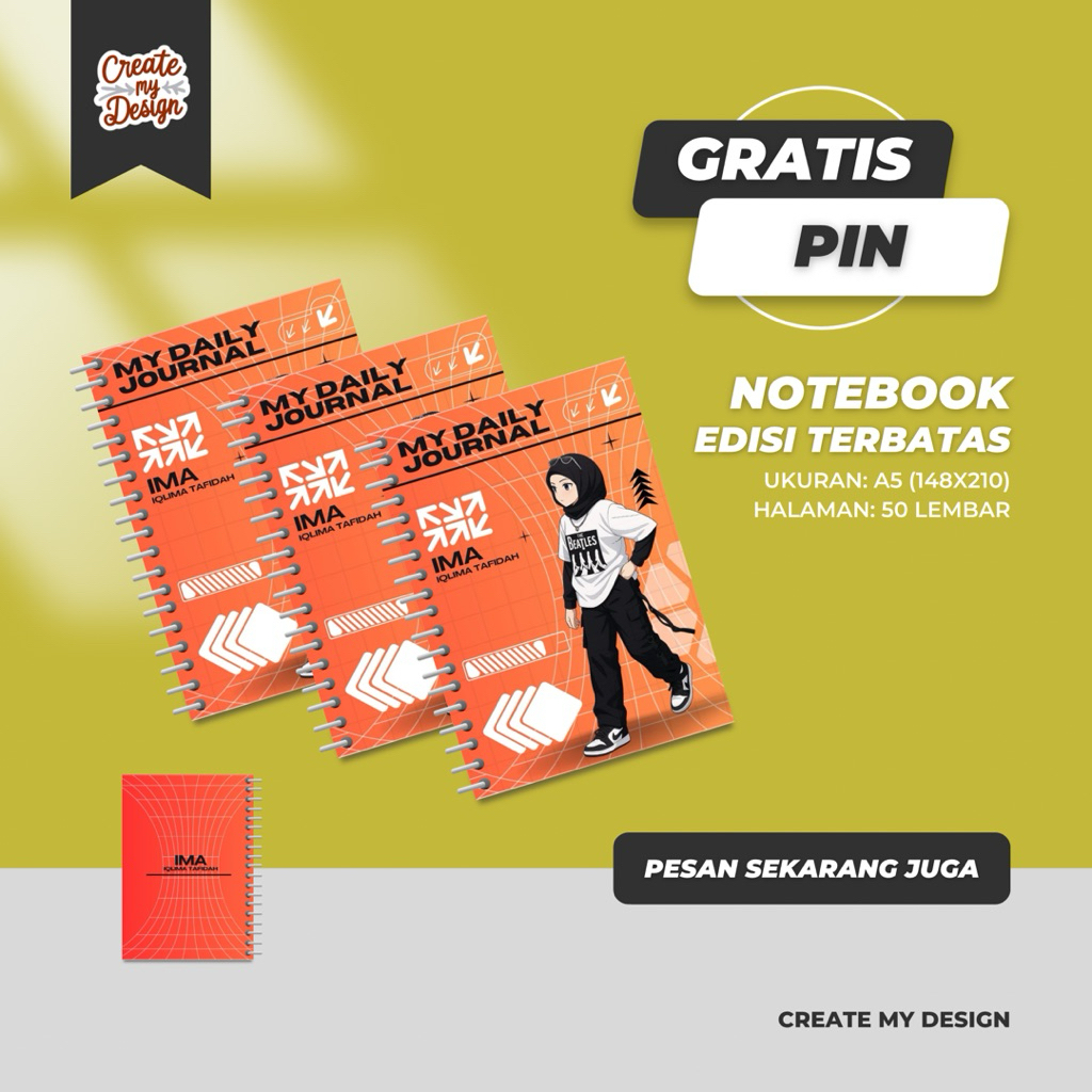 

Buku Tulis harian Notebook Diary journal bisa untuk sekolah kuliah dan diary ukuran A5 edisi cewek aktif dan gaul