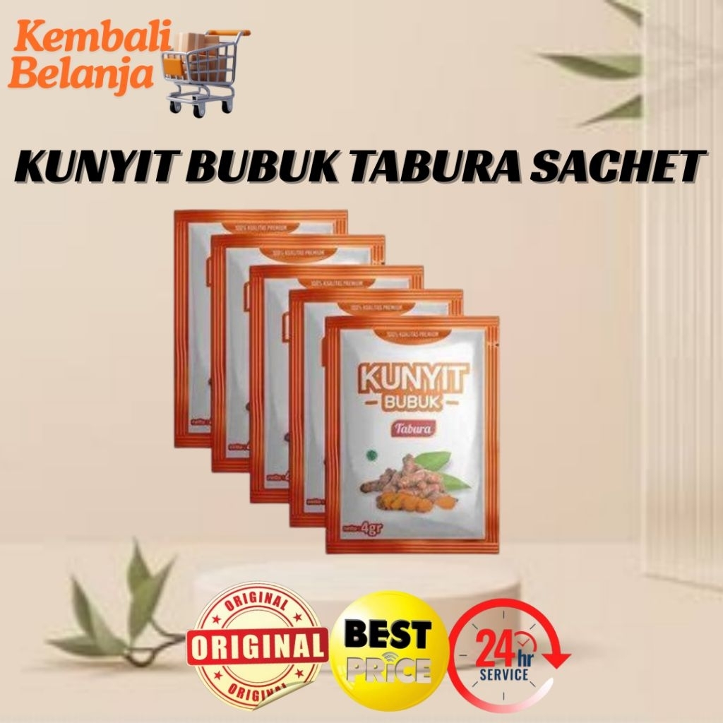 

Kunyit Bubuk Tabura 1 Sachet/ Kunir Bubuk Tabura/ Koner Bubuk/ Bumbu Masak Praktis