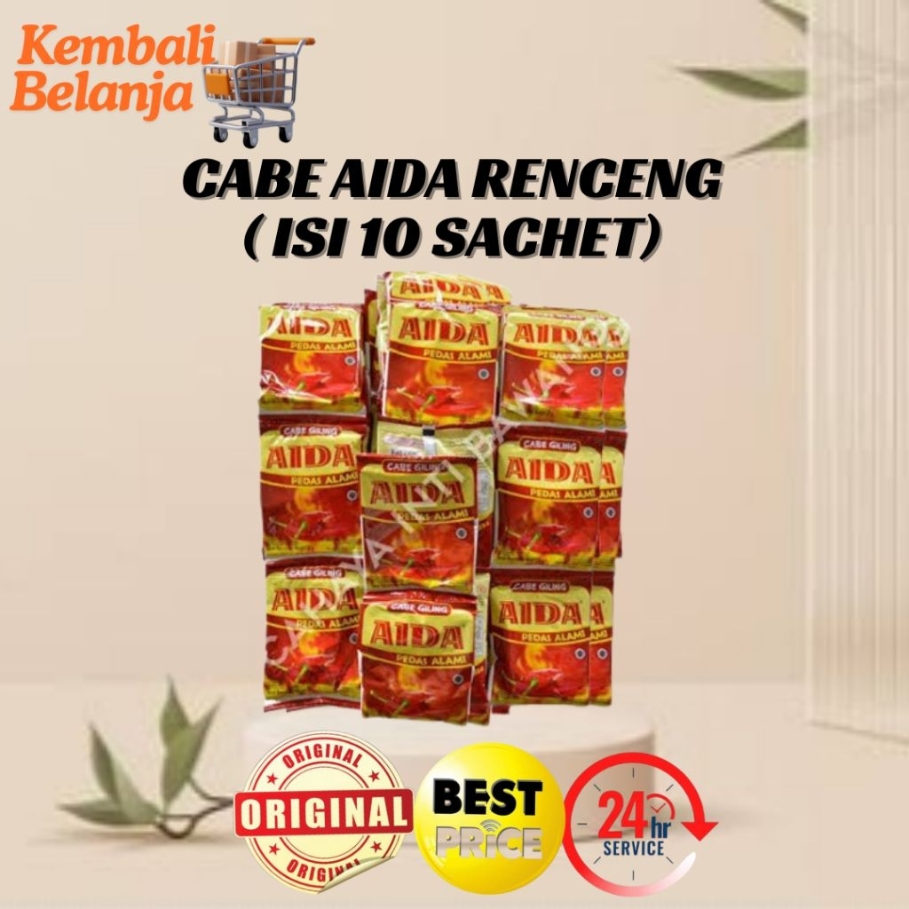 

Cabe Bubuk Aida 1 Renceng ( Isi 10 Pcs @ 25 Gram) / Cabe Bubuk Pedas Alami AIDA/ Bumbu Cabai Bubuk/ Bumbu Tabur Cabe Bubuk/ Cabe Bubuk Serbaguna/ Bumbu Masak Cabe Bubuk