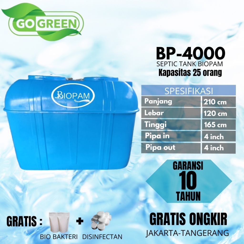 Septic Tank Bio, Biofilter, Biotech, Biopam 4000 liter