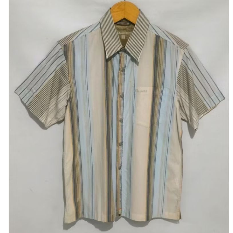 Kemeja pria original vintage RBJ JEANS stripes shirt