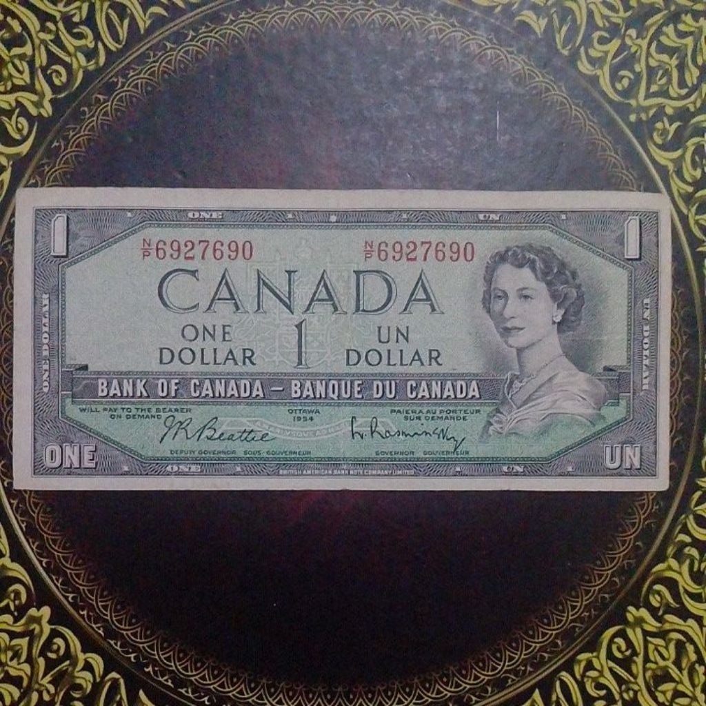 Uang Canada 1 dollar 1954 vf