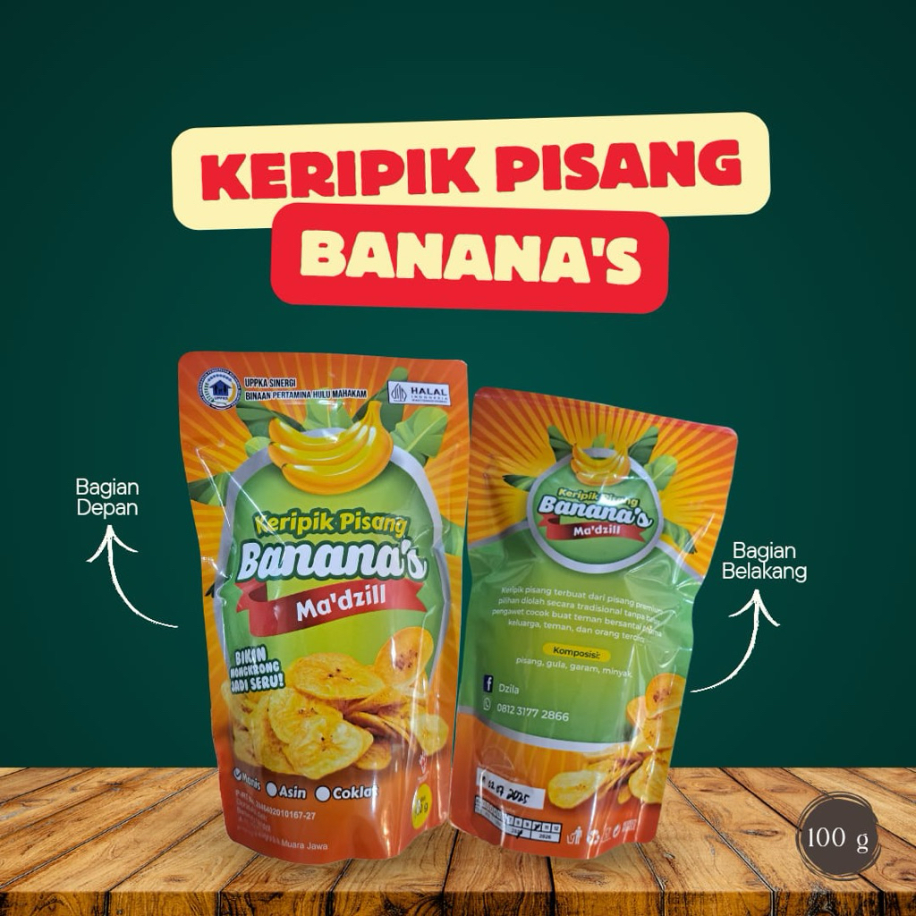 

Keripik Pisang Gurih Renyah 100gr - Ma’dzill