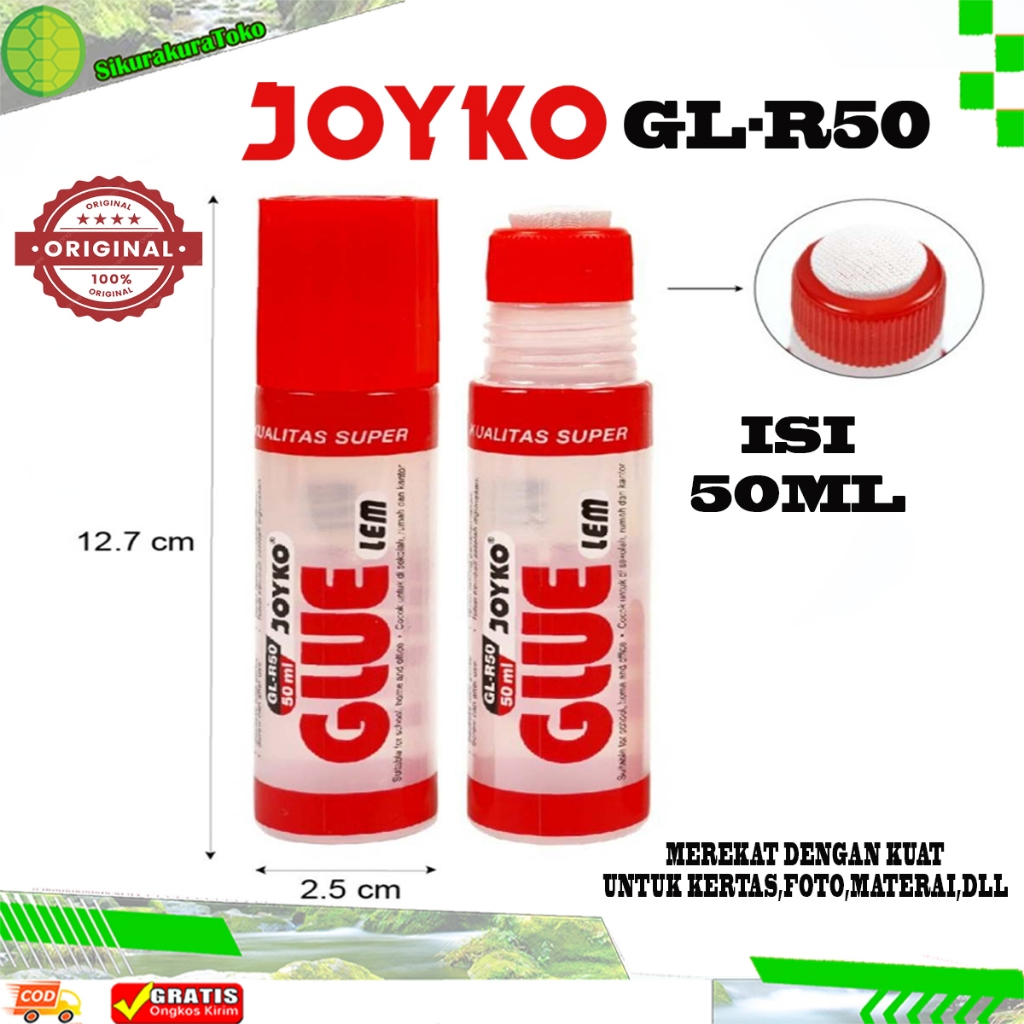 

(SDA) Lem Joyko GL-R50 Kertas Cair Joyko 50 ML GL R50 Glue Liquid Bening 50ML