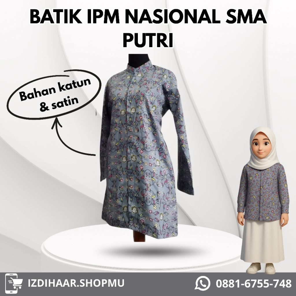 Batik IPM Muhammadiyah SMA Putri motif baru