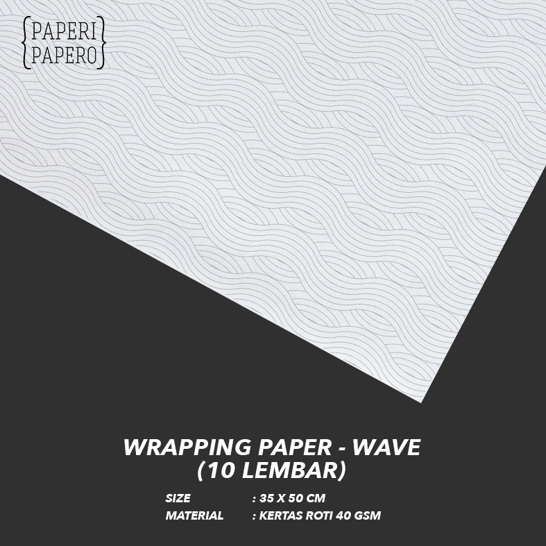 

Wrapping Paper Motif Wave - Kertas Bungkus / Kado / Insert (10 pcs)