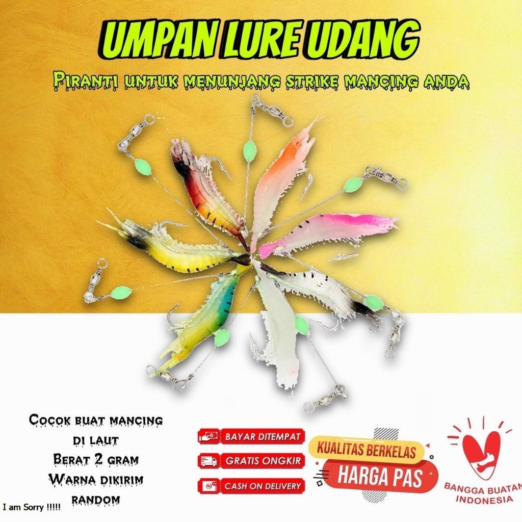 UMPAN CASTING MODEL UDANG 10CM MEREK JAWARA