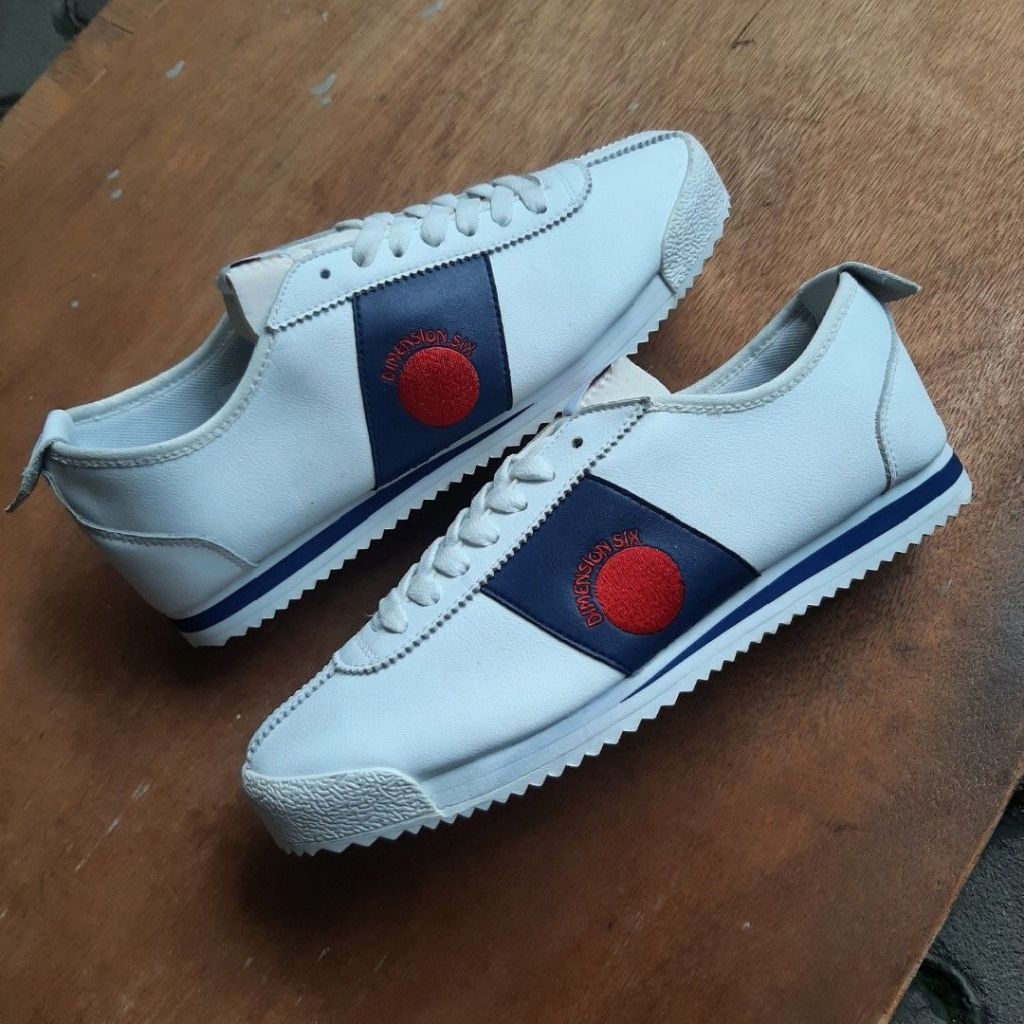 Sepatu Sneakers Nik3 Cortez 72 Classic x Dimention Six - Size 44 - 45 Casual Triple White Full putih