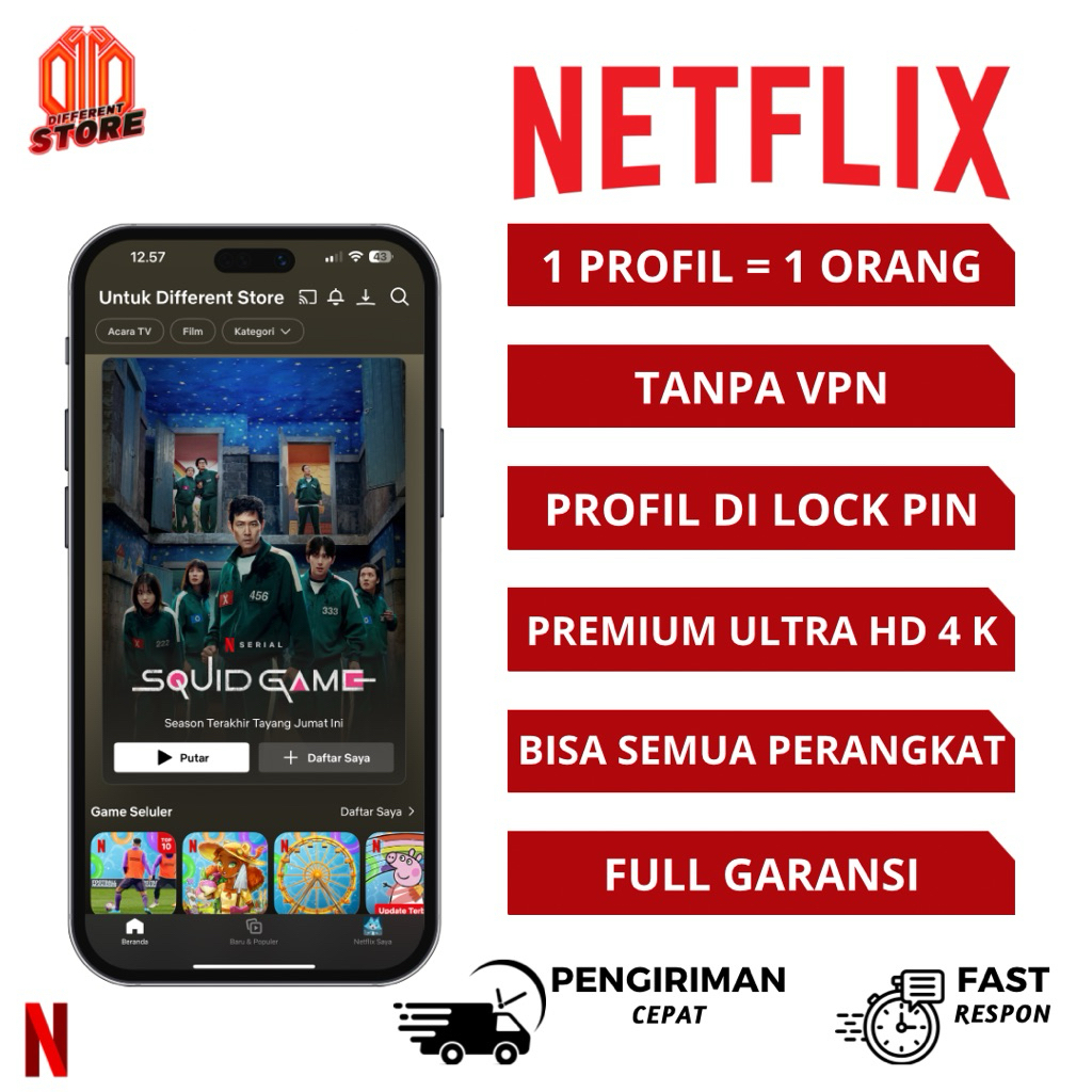 NETFLIX PRIVATE HARIAN FULL BERGARANSI