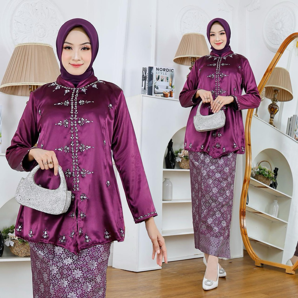 Setelan Blouse Payet Malaysia / Setelan Baju Kurung Malaysia / Baju Kurung Melayu / Baju Kurung Paye