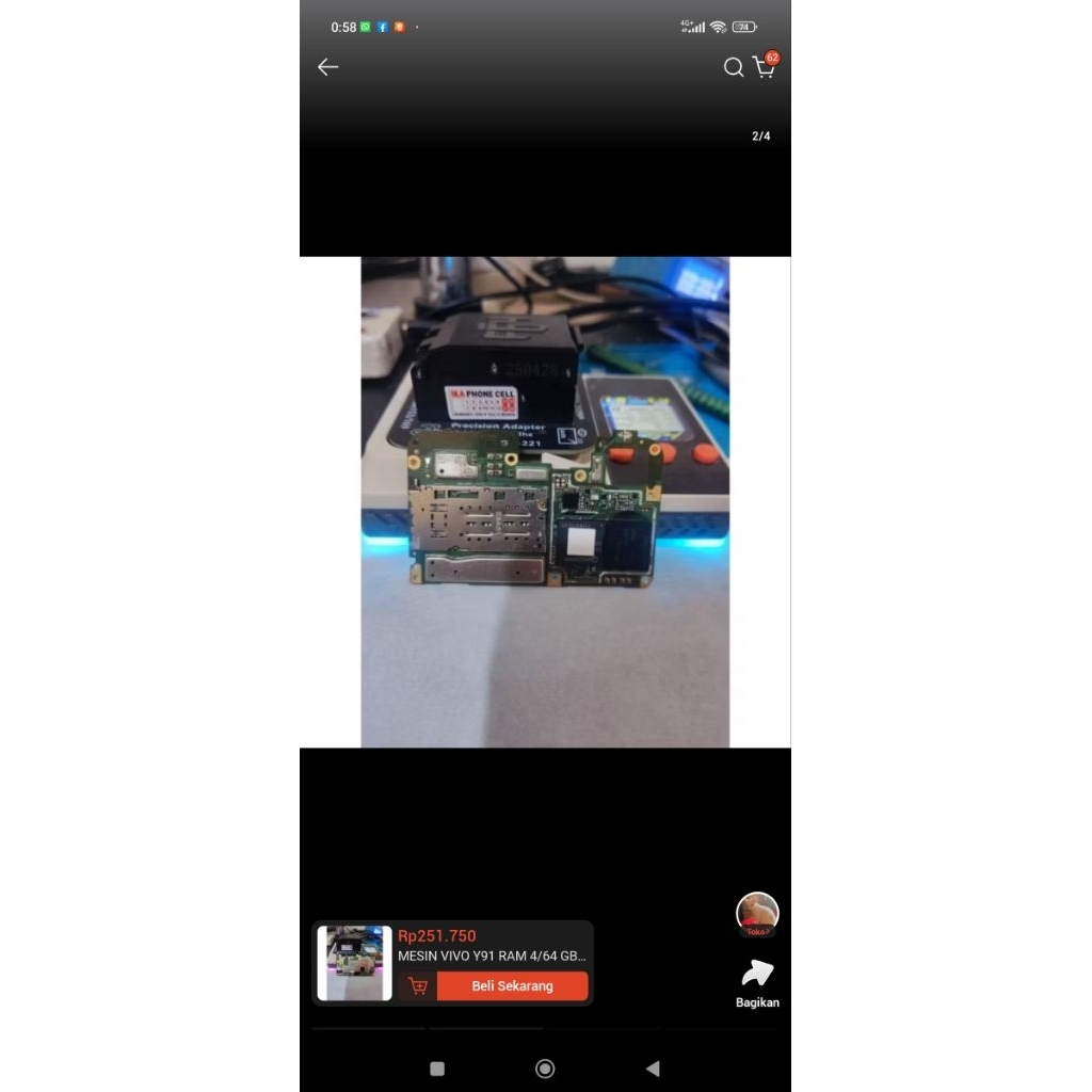 MESIN VIVO Y91/Y91 QUALQOM RAM 3/32GB NORMAL GARANSI