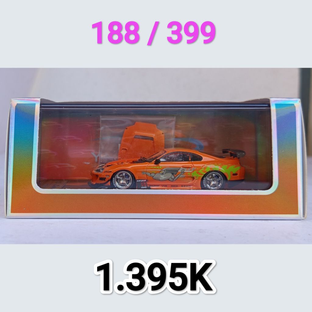 Mini Scale 64 Resin YM Model Toyota Supra A80 Orange FF Fast and Furious Brian O Conner Limited Edit