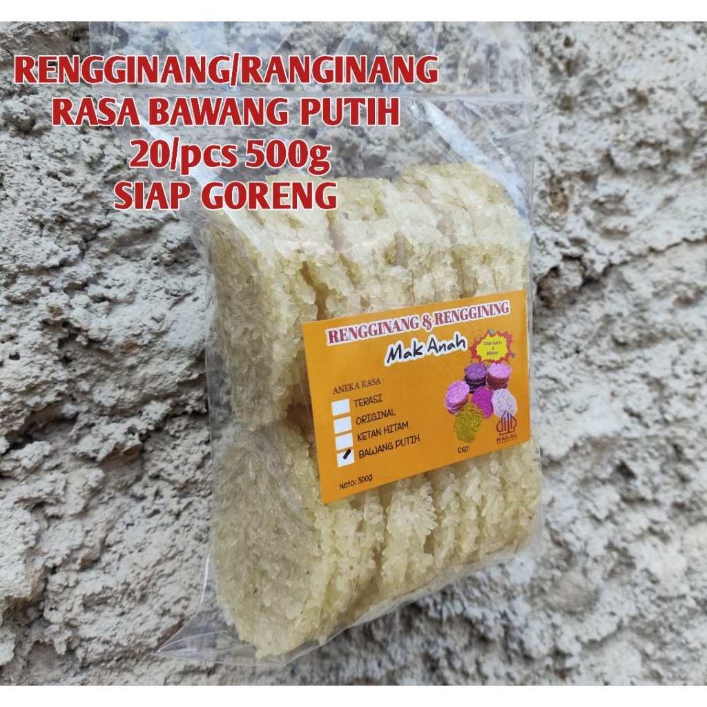 

RENGGINANG/RANGINANG RASA BAWANG PUTIH 20/pcs 500g SIAP GORENG