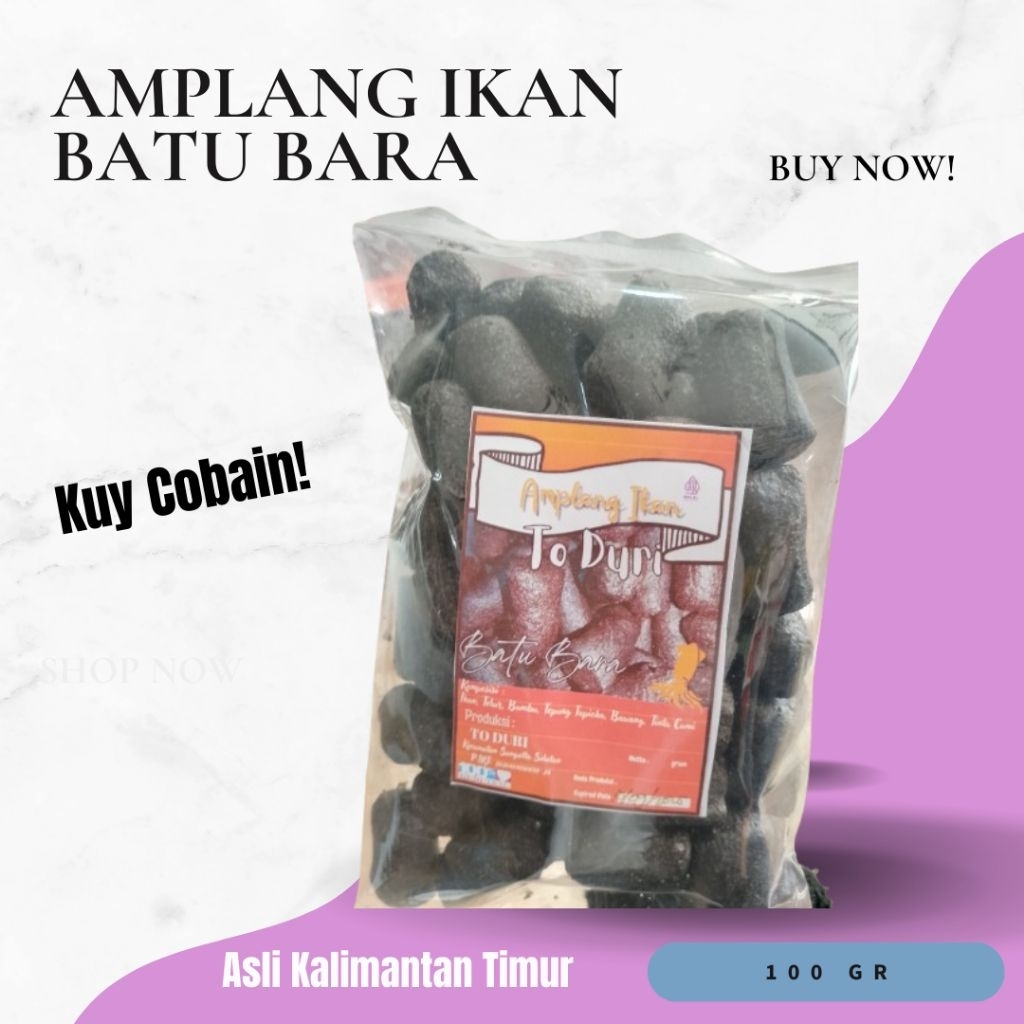 

AMPLANG IKAN TO DURI/BATU BARA/KHAS KALIMANTAN/GURIH/SNACK/100 gr
