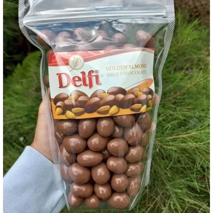 

Cokelat Delfi dragres almond 500gr